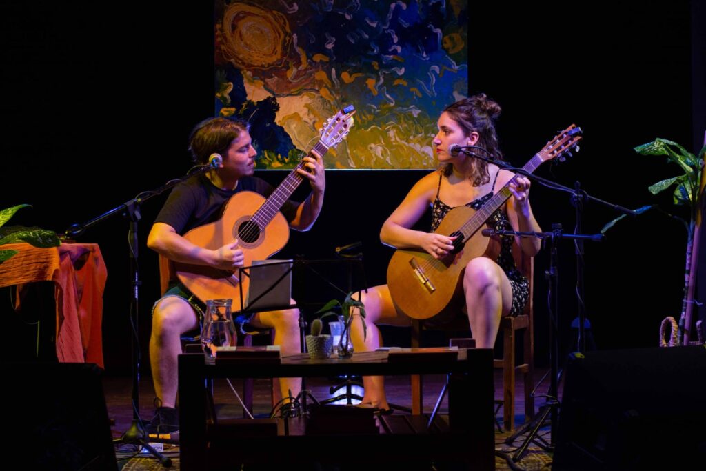 Guillermo O’Connor y Eugenia Sasso en la Biblioteca Popular de Posadas