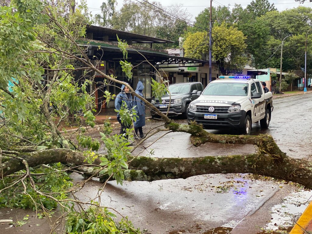 Tormentas: Intensos operativos de la Policía para asistencia y reordenamiento vial en distintos puntos de la Provincia