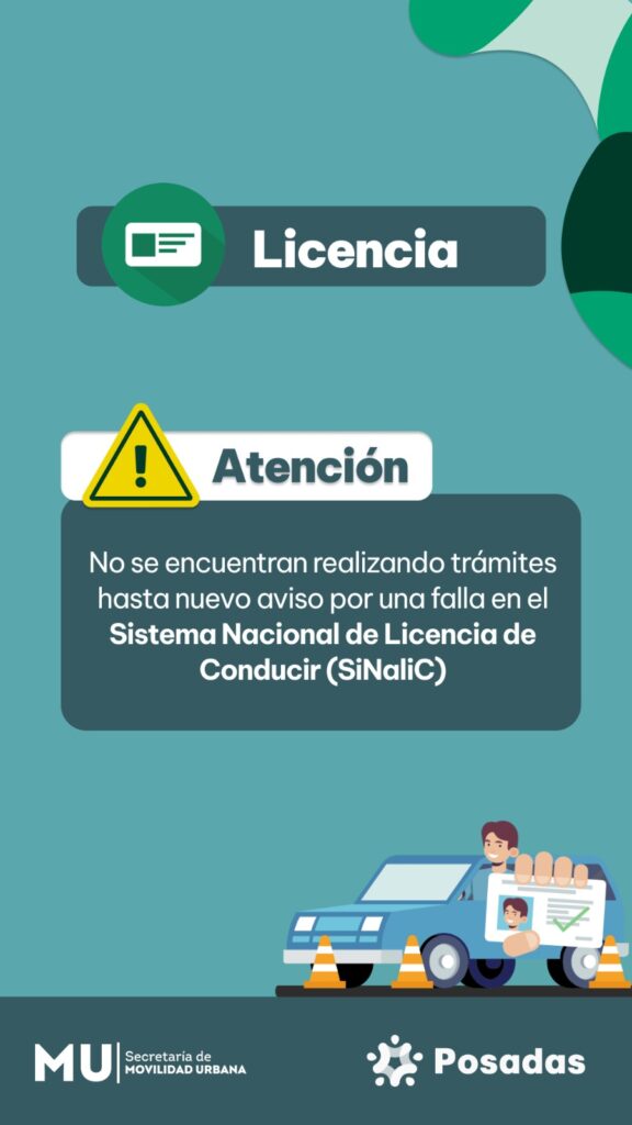 Por una falla a nivel nacional, se interrumpió el trámite de licencia de conducir en Posadas imagen-10