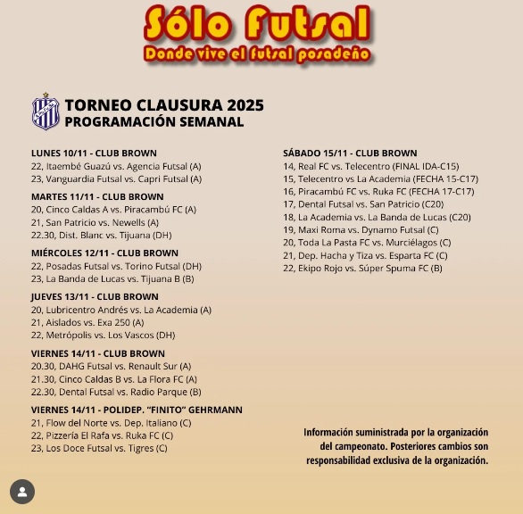 agenda deporte