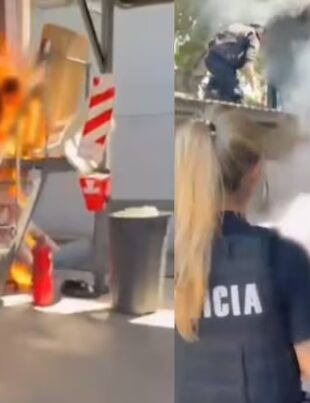 Rosario: se atrincheró en su trabajo por un reclamo salarial y terminó prendiéndose fuego, está grave