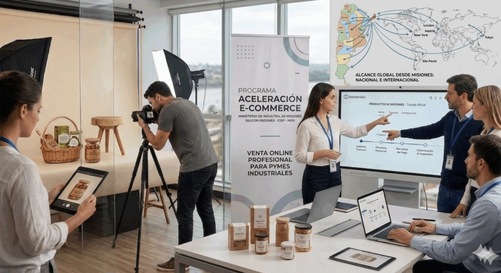Industria y tecnología se unen para fortalecer las ventas digitales de las PyMEs misioneras 1 Aceleración E-commerce": Industria impulsa la venta online de las pymes misioneras con tecnología y asistencia técnica - Canal Doce Misiones