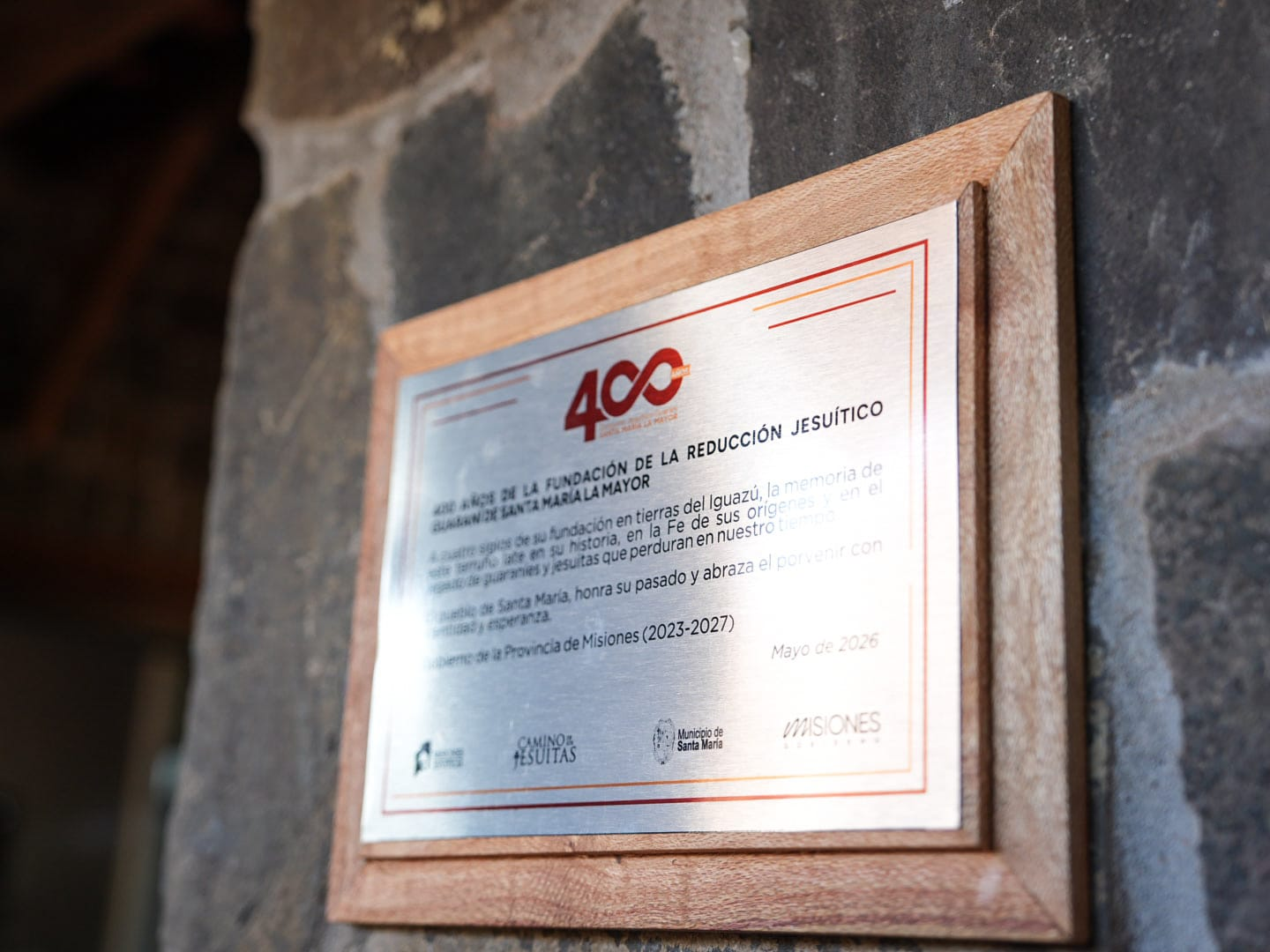 400° aniversario de la fundación de Santa María la Mayor: Passalacqua destacó el valor del legado jesuítico guaraní 27 400° aniversario de la fundación de Santa María la Mayor: Passalacqua destacó el valor del legado jesuítico guaraní imagen-26