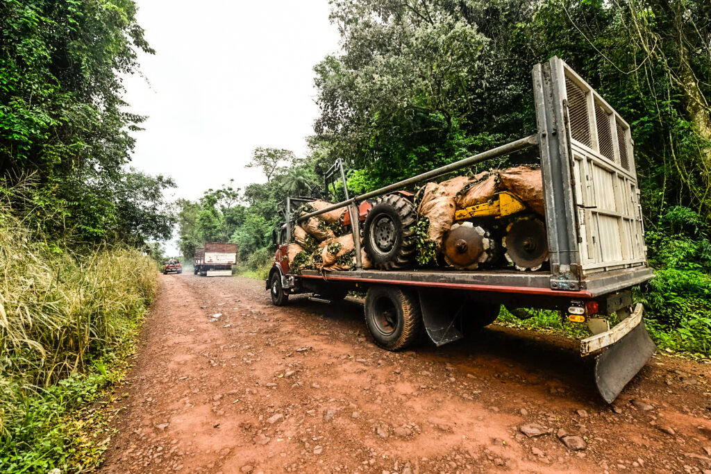 Yerbateros - desregulación yerbatera - Inym - Yerba mate- Milei en Iguazú Misiones - productores yerbateros- tractorazo - Foto Marcos Canal Doce Otaño septiembre 2026